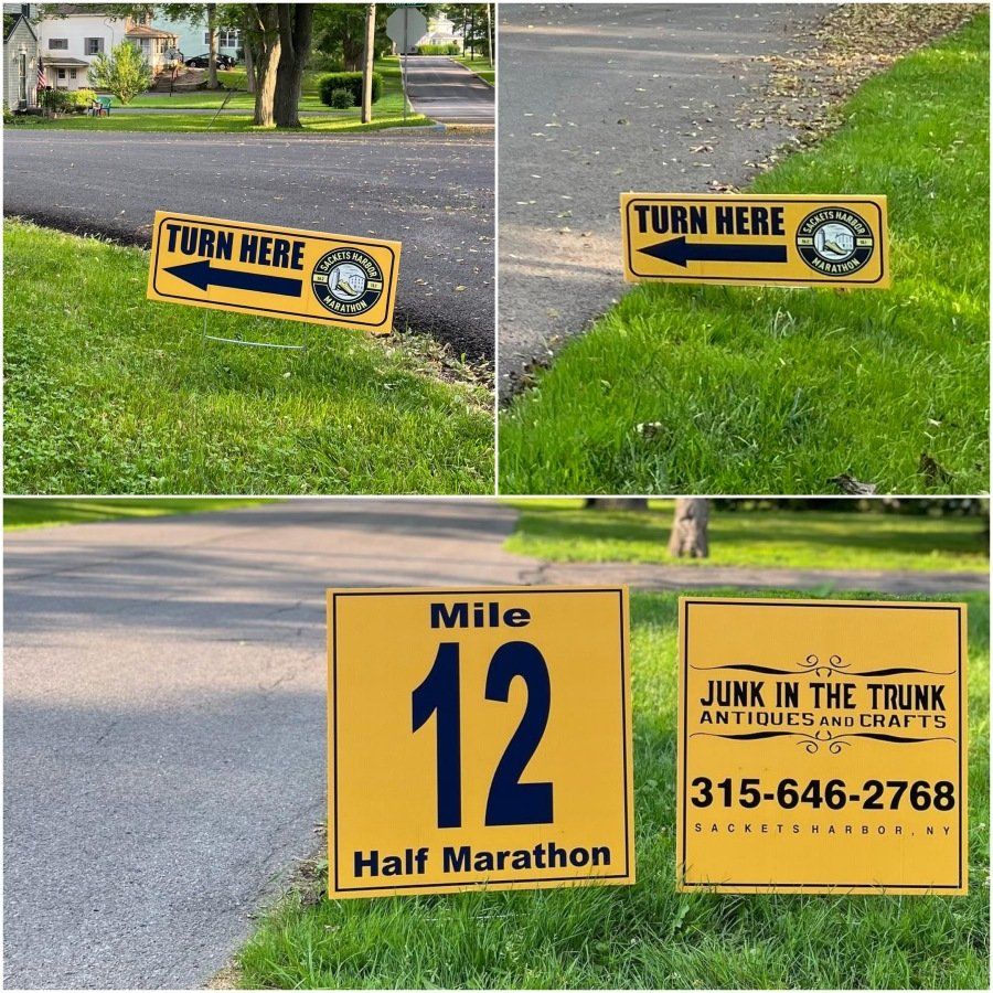 The turnaround signage runners need to recognize